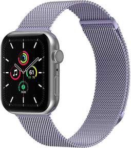 imoshion Bandje Geschikt voor Apple Watch Bandje Series 1 / 2 / 3 / 4 / 5 / 6 / 7 / 8 / 9 / SE - 38 / 40 / 41 mm Maat M - imoshion Milanees magnetische band - Paars