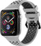 iMoshion Bandje Geschikt voor Apple Watch Bandje Series 1 / 2 / 3 / 4 / 5 / 6 / 7 / 8 / 9 / SE - 38 / 40 / 41 mm - iMoshion Sport band buckle - Grijs
