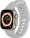 iMoshion Bandje Geschikt voor Apple Watch Bandje Series 1 / 2 / 3 / 4 / 5 / 6 / 7 / 8 / 9 / SE / Ultra (2) - 42 / 44 / 45 / 49 mm - iMoshion Siliconen band - Lichtgrijs