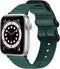 imoshion Bandje Geschikt voor Apple Watch Bandje Series 1 / 2 / 3 / 4 / 5 / 6 / 7 / 8 / 9 / SE - 38 / 40 / 41 mm / Series 10 - 42 mm - imoshion Nylon band - Donkergroen