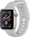 iMoshion Bandje Geschikt voor Apple Watch Bandje Series 1 / 2 / 3 / 4 / 5 / 6 / 7 / 8 / 9 / SE - 38 / 40 / 41 mm - iMoshion Siliconen band - Lichtgrijs