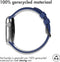 iMoshion Bandje Geschikt voor Apple Watch Bandje Series 1 / 2 / 3 / 4 / 5 / 6 / 7 / 8 / 9 / SE - 38 / 40 / 41 mm - iMoshion Sport band buckle - Donkerblauw