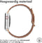 iMoshion Bandje Geschikt voor Apple Watch Bandje Series 1 / 2 / 3 / 4 / 5 / 6 / 7 / 8 / 9 / SE - 38 / 40 / 41 mm - iMoshion Magnetisch lederen band - Bruin