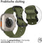 iMoshion Bandje Geschikt voor Apple Watch Bandje Series 1 / 2 / 3 / 4 / 5 / 6 / 7 / 8 / 9 / SE / Ultra (2) - 42 / 44 / 45 / 49 mm - iMoshion Nylon band - Groen
