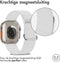 iMoshion Bandje Geschikt voor Apple Watch Bandje Series 1 / 2 / 3 / 4 / 5 / 6 / 7 / 8 / 9 / SE / Ultra (2) - 42 / 44 / 45 / 49 mm - iMoshion Magnetisch lederen band - Wit