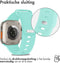 iMoshion Bandje Geschikt voor Apple Watch Bandje Series 1 / 2 / 3 / 4 / 5 / 6 / 7 / 8 / 9 / SE / Ultra (2) - 42 / 44 / 45 / 49 mm - iMoshion Siliconen band - Turquoise