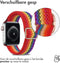 imoshion Bandje Geschikt voor Apple Watch Bandje Series 1 / 2 / 3 / 4 / 5 / 6 / 7 / 8 / 9 / SE - 38 / 40 / 41 mm / Series 10 - 42 mm - imoshion Elastisch nylon band - Meerkleurig