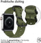 iMoshion Bandje Geschikt voor Apple Watch Bandje Series 1 / 2 / 3 / 4 / 5 / 6 / 7 / 8 / 9 / SE - 38 / 40 / 41 mm - iMoshion Nylon band - Groen