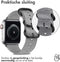 iMoshion Bandje Geschikt voor Apple Watch Bandje Series 1 / 2 / 3 / 4 / 5 / 6 / 7 / 8 / 9 / SE - 38 / 40 / 41 mm - iMoshion Nylon band - Grijs