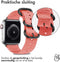 imoshion Bandje Geschikt voor Apple Watch Bandje Series 1 / 2 / 3 / 4 / 5 / 6 / 7 / 8 / 9 / SE - 38 / 40 / 41 mm / Series 10 - 42 mm - imoshion Nylon band - Roze