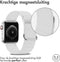 iMoshion Bandje Geschikt voor Apple Watch Bandje Series 1 / 2 / 3 / 4 / 5 / 6 / 7 / 8 / 9 / SE - 38 / 40 / 41 mm - iMoshion Magnetisch lederen band - Wit