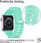 iMoshion Bandje Geschikt voor Apple Watch Bandje Series 1 / 2 / 3 / 4 / 5 / 6 / 7 / 8 / 9 / SE - 38 / 40 / 41 mm - iMoshion Siliconen band - Turquoise