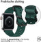 imoshion Bandje Geschikt voor Apple Watch Bandje Series 1 / 2 / 3 / 4 / 5 / 6 / 7 / 8 / 9 / SE - 38 / 40 / 41 mm / Series 10 - 42 mm - imoshion Nylon band - Donkergroen
