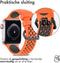 iMoshion Bandje Geschikt voor Apple Watch Bandje Series 1 / 2 / 3 / 4 / 5 / 6 / 7 / 8 / 9 / SE - 38 / 40 / 41 mm - iMoshion Sport band buckle - Oranje