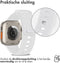 iMoshion Bandje Geschikt voor Apple Watch Bandje Series 1 / 2 / 3 / 4 / 5 / 6 / 7 / 8 / 9 / SE / Ultra (2) - 42 / 44 / 45 / 49 mm - iMoshion Siliconen band - Wit