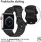 iMoshion Bandje Geschikt voor Apple Watch Bandje Series 1 / 2 / 3 / 4 / 5 / 6 / 7 / 8 / 9 / SE - 38 / 40 / 41 mm - iMoshion Nylon band - Zwart