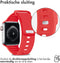 iMoshion Bandje Geschikt voor Apple Watch Bandje Series 1 / 2 / 3 / 4 / 5 / 6 / 7 / 8 / 9 / SE - 38 / 40 / 41 mm - iMoshion Siliconen band - Rood