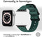 imoshion Bandje Geschikt voor Apple Watch Bandje Series 1 / 2 / 3 / 4 / 5 / 6 / 7 / 8 / 9 / SE - 38 / 40 / 41 mm / Series 10 - 42 mm - imoshion Nylon band - Donkergroen