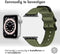 iMoshion Bandje Geschikt voor Apple Watch Bandje Series 1 / 2 / 3 / 4 / 5 / 6 / 7 / 8 / 9 / SE - 38 / 40 / 41 mm - iMoshion Nylon band - Groen