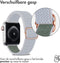 imoshion Bandje Geschikt voor Apple Watch Bandje Series 1 / 2 / 3 / 4 / 5 / 6 / 7 / 8 / 9 / SE - 38 / 40 / 41 mm / Series 10 - 42 mm - imoshion Elastisch nylon band - Lichtgrijs
