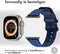 iMoshion Bandje Geschikt voor Apple Watch Bandje Series 1 / 2 / 3 / 4 / 5 / 6 / 7 / 8 / 9 / SE / Ultra (2) - 42 / 44 / 45 / 49 mm - iMoshion Nylon band - Donkerblauw