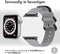 iMoshion Bandje Geschikt voor Apple Watch Bandje Series 1 / 2 / 3 / 4 / 5 / 6 / 7 / 8 / 9 / SE - 38 / 40 / 41 mm - iMoshion Nylon band - Grijs