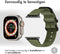 iMoshion Bandje Geschikt voor Apple Watch Bandje Series 1 / 2 / 3 / 4 / 5 / 6 / 7 / 8 / 9 / SE / Ultra (2) - 42 / 44 / 45 / 49 mm - iMoshion Nylon band - Groen
