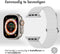 iMoshion Bandje Geschikt voor Apple Watch Bandje Series 1 / 2 / 3 / 4 / 5 / 6 / 7 / 8 / 9 / SE / Ultra (2) - 42 / 44 / 45 / 49 mm - iMoshion Magnetisch lederen band - Wit