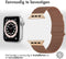 iMoshion Bandje Geschikt voor Apple Watch Bandje Series 1 / 2 / 3 / 4 / 5 / 6 / 7 / 8 / 9 / SE - 38 / 40 / 41 mm - iMoshion Magnetisch lederen band - Bruin