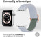 imoshion Bandje Geschikt voor Apple Watch Bandje Series 1 / 2 / 3 / 4 / 5 / 6 / 7 / 8 / 9 / SE - 38 / 40 / 41 mm / Series 10 - 42 mm - imoshion Elastisch nylon band - Lichtgrijs