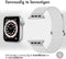 iMoshion Bandje Geschikt voor Apple Watch Bandje Series 1 / 2 / 3 / 4 / 5 / 6 / 7 / 8 / 9 / SE - 38 / 40 / 41 mm - iMoshion Magnetisch lederen band - Wit