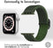 imoshion Bandje Geschikt voor Apple Watch Bandje Series 1 / 2 / 3 / 4 / 5 / 6 / 7 / 8 / 9 / SE - 38 / 40 / 41 mm / Series 10 - 42 mm - imoshion Elastisch nylon band - Donkergroen