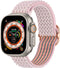 imoshion Bandje Geschikt voor Apple Watch Bandje Series 1 t/m 10 / SE / Ultra (2) (44/45/46/49 mm) - imoshion Elastisch nylon band - Roze