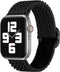 imoshion Bandje Geschikt voor Apple Watch Bandje Series 1 t/m 9 / SE (38 / 40 / 41 mm) | Series 10 (42 mm) - imoshion Elastisch nylon band - Zwart