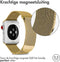 imoshion Bandje Geschikt voor Apple Watch Bandje Series 1 t/m 9 / SE (38 / 40 / 41 mm) | Series 10 (42 mm) Maat S - imoshion Milanees magnetische band - goud