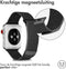 imoshion Bandje Geschikt voor Apple Watch Bandje Series 1 t/m 9 / SE (38 / 40 / 41 mm) | Series 10 (42 mm) Maat M - imoshion Milanees magnetische band - Zwart