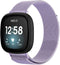 iMoshion Bandje Geschikt voor Fitbit Versa 3 Maat M - iMoshion Milanees magnetische band - Paars