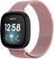 iMoshion Bandje Geschikt voor Fitbit Versa 3 Maat M - iMoshion Milanees magnetische band - Roze