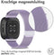 iMoshion Bandje Geschikt voor Fitbit Versa 3 Maat M - iMoshion Milanees magnetische band - Paars