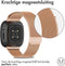 iMoshion Bandje Geschikt voor Fitbit Versa 3 Maat M - iMoshion Milanees magnetische band - Rosé Goud