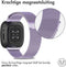 iMoshion Bandje Geschikt voor Fitbit Versa 3 Maat S - iMoshion Milanees magnetische band - Paars