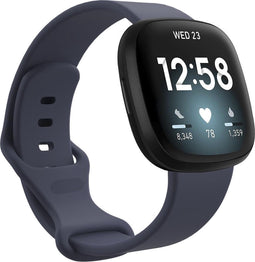 iMoshion Bandje Geschikt voor Fitbit Versa 4 / Versa 3 / Sense 2 / Sense - iMoshion Siliconen bandje - Donkerblauw