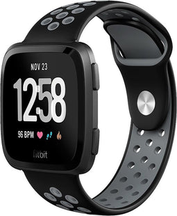iMoshion Bandje Geschikt voor Fitbit Versa Lite / Versa 2 - iMoshion Siliconen sport bandje - Zwart