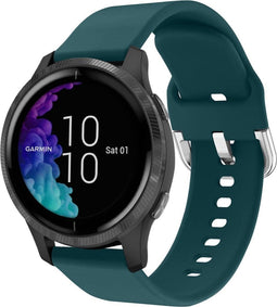 iMoshion Bandje Geschikt voor Garmin Vivoactive 3 / Venu / Forerunner 245 - iMoshion Siliconen bandje - Donkergroen