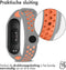 iMoshion Bandje Geschikt voor Xiaomi Mi Band 3 / 4 / Oranje - iMoshion Siliconen sport band met inkliksysteem ronde drukknoop - Grijs