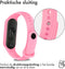 iMoshion Bandje Geschikt voor Xiaomi Mi Band 5 / 6 - iMoshion Siliconen band inkliksysteem ronde sluiting - Roze