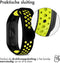 iMoshion Bandje Geschikt voor Xiaomi Mi Band 7 / Lime - iMoshion Siliconen sport band met inkliksysteem ronde drukknoop - Zwart