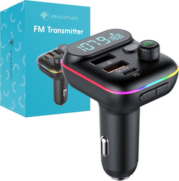 iMoshion Bluetooth FM Transmitter / Receiver voor in de auto - Handsfree bellen - Carkits & Autolader met USB-C - Auto Accessoires