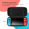 iMoshion Case - Geschikt voor Nintendo Switch en Switch OLED - Accessoires - Compacte Hard Cover hoes - Inclusief Meeneemlus - Blauw/Rood