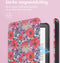 imoshion E-reader Hoesje - Geschikt voor Amazon Kindle (2022) 11th gen, Amazon Kindle (2024) - Design Sleepcover Bookcase - Flower Watercolor